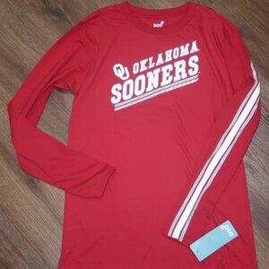 NWT Oklahoma Sooners Football Long Sleeve Collegiate T-Shirt Tee size Youth XL